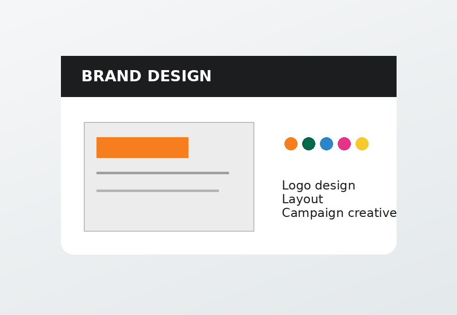 Graphic design and branding workspace